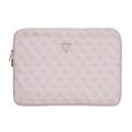 Husă pentru laptop Guess 4G Zipper Pocket Triangle Logo - 14" - Roz