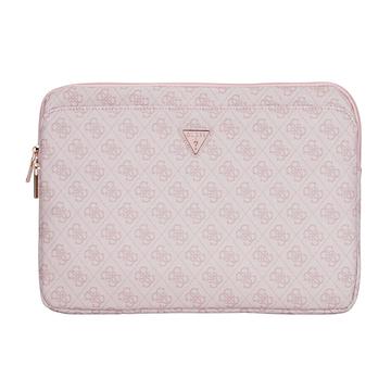 Husă pentru laptop Guess 4G Zipper Pocket Triangle Logo - 14" - Roz