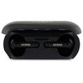 Căști fără fir cu carcasă de încărcare Guess Elongated Metallic Printed Logo - Negru