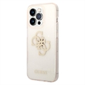 Husă Hibrid iPhone 14 Pro - Guess Glitter 4G Big Logo - Auriu