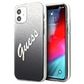 Husă iPhone 12 Mini - Guess Glitter Gradient Script
