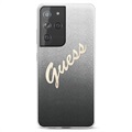 Husă Samsung Galaxy S21 Ultra 5G - Guess Glitter Gradient Script