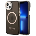 Husă Hibrid iPhone 14 - Guess Gold Outline MagSafe