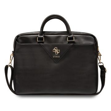 Guess Grained 4G Metal Logo Geanta pentru laptop - 15"-16" - Negru