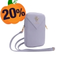 Geantă de umăr cu logo metalic pentru smartphone Guess Grained 4G