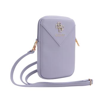 Geantă de umăr cu logo metalic pentru smartphone Guess Grained 4G