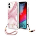 Husă cu Curea de Mână iPhone 12 Mini - Guess Marble Collection
