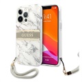 Husă cu Curea de Mână iPhone 13 Pro - Guess Marble Collection