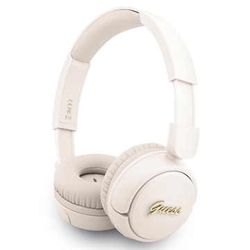 Guess Metal Logo Script Bluetooth 5.3 Căști On-Ear - Bej