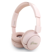 Guess Metal Logo Script Bluetooth 5.3 Căști On-Ear - Roz