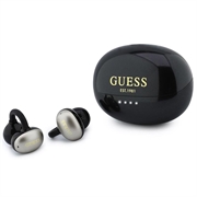Căști fără fir OWS cu logo clasic și finisaj metalic de la Guess - Negru