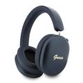 Căști wireless cu ENC Guess Metallic Finish Gold Script Logo - Albastru închis