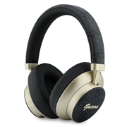 Căști fără fir Guess PU 4G Gold Script Metal Logo ENC - Negru