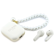 Căști fără fir Guess Pearl Strap - Alb