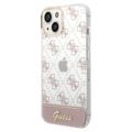 Husă Hibrid iPhone 14 Plus - Guess Peony Glitter Script Logo - Roz