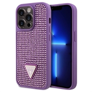 Husă iPhone 15 Pro - Guess Rhinestones Triangle Metal Logo