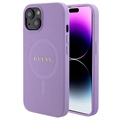 Husă Hibrid iPhone 15 - Guess Saffiano - Compatibil MagSafe - Violet