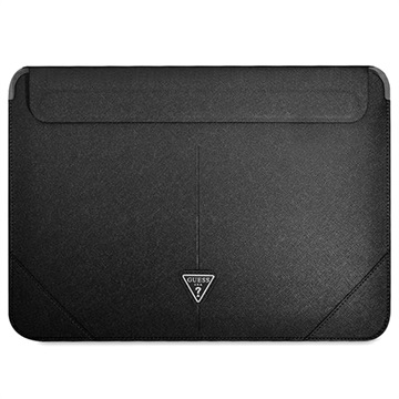 Husă Laptop - Guess Saffiano Triangle Logo - 13-14" - Negru