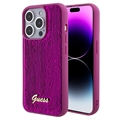 Husă iPhone 15 Pro - Guess Sequin Script Logo - Magenta