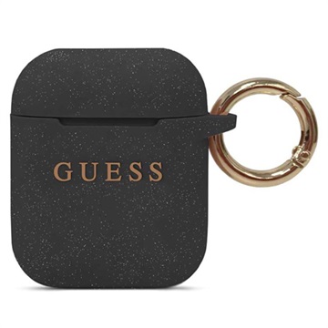 Husă Silicon Guess - AirPods, AirPods 2 - Negru