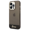Husă Hibrid iPhone 14 Pro - Guess Translucent - Negru