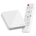 H96 Max H313 4K Ultra HD Android TV Box cu telecomandă vocală - alb