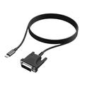 Cablu HC-65 USB-C la DVI / Adaptor video 1.9m - Negru