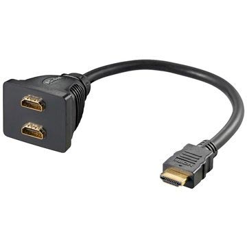Adaptor HDMI / 2x HDMI - Contacte Placate Cu Aur - 10cm