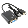 Adaptor HDMI / VGA cu Cablu AUX de 3.5mm