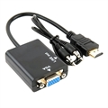 Adaptor HDMI / VGA cu Cablu AUX de 3.5mm