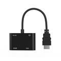 Adaptor HDMI-HDMI și VGA cu port micro USB pentru alimentare și mufă audio de 3.5mm