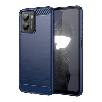 Husă TPU Brushed HMD Fusion - Fibră de Carbon - Albastru