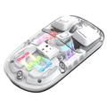 HXSJ T200 Mouse Bluetooth fără fir cu două moduri de funcționare și iluminare RGB