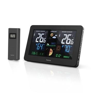 Stație meteo premium Hama cu port USB - negru