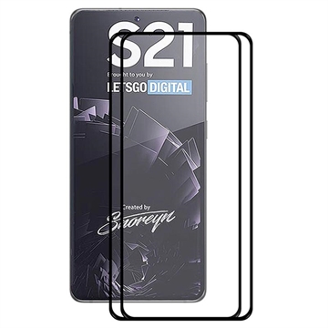 Geam Protecție Ecran - 9H - Samsung Galaxy S21 5G - Hat Prince Full Size - 2 Buc. - Marginea Neagră