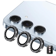 Geam Protecție Obiectiv Camera Samsung Galaxy S26/S26 Pro - Hat Prince Glitter - Negru