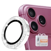 Geam Protecție Obiectiv Camera iPhone 18 Pro/18 Pro Max - Hat Prince Glitter - Argintiu