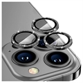 Geam Protecție Obiectiv Camera iPhone 14 Pro/14 Pro Max - Hat Prince Glitter - Negru