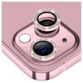 Geam Protecție Obiectiv Camera iPhone 14/14 Plus - Hat Prince Glitter - Roz