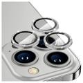 Geam Protecție Obiectiv Camera iPhone 14 Pro/14 Pro Max - Hat Prince Glitter - Argintiu