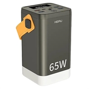 Hepu XXL HP211 60000mAh Power Bank cu 2xUSB-C PD, 4xUSB-A - 65W - Negru