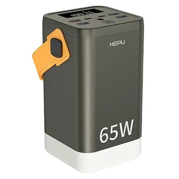 Hepu XXL HP211 60000mAh Power Bank cu 2xUSB-C PD, 4xUSB-A - 65W - Negru