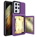 Husă Hibrid Samsung Galaxy S21 Ultra 5G - cu Oglindă Ascunsă și Slot Card