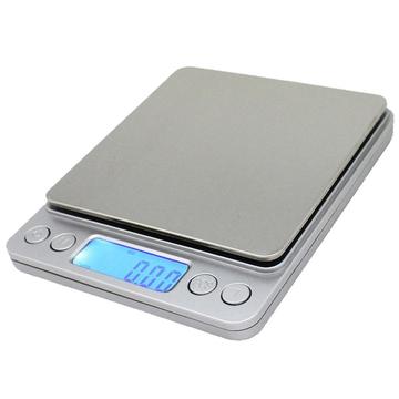 Cântar digital de bucătărie de înaltă precizie - 3000g/0.1g - Argintiu