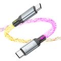 Hoco U112 Shine 60W Cablu USB-C / USB-C - 1m - Gri