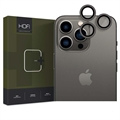 Geam Protecție Obiectiv Camera iPhone 15 Pro/15 Pro Max Hofi Camring Pro+ - Marginea Neagra