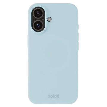 Husă de silicon iPhone 16 Holdit - Albastru mineral
