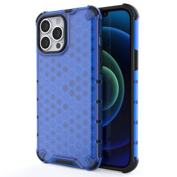 Husă Hibrid iPhone 14 Pro Max - Honeycomb Armored - Albastru