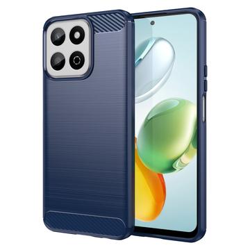 Husă TPU Brushed Honor 200 Smart/X7c - Fibră de Carbon - Albastru