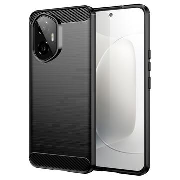 Husă TPU Brushed Honor 300 - Fibră de Carbon - Negru
